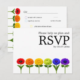 🌈Gemeinsam Erblühen – mit Menü & QR-Code RSVP Karte