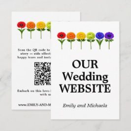 🌈 Gemeinsam Erblühen – QR-Hochzeitswebsite Begleitkarte