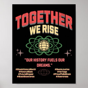 Gemeinsam erwecken wir schwarzes Leben Rassenharmo Poster