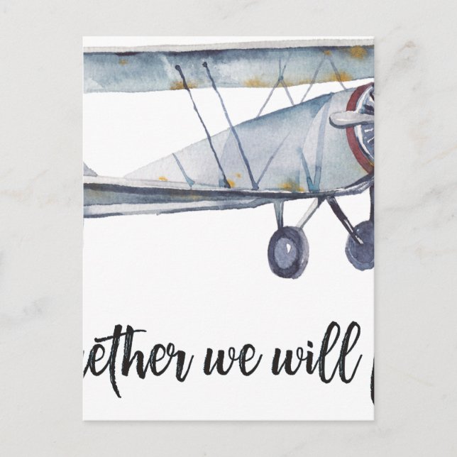 Gemeinsam fliegen wir postkarte (Vorderseite)