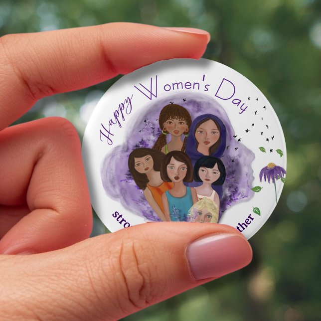 Gemeinsam Frauentag Button (Stronger Together Woman's Day Button)