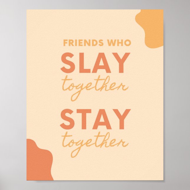 Gemeinsam Freundschaft verbinden Inspiration Zitat Poster (Vorne)