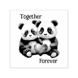 Gemeinsam Froever Panda Paar Permastempel