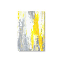 "Gemeinsam" Graue und gelbe Abstrakte Kunst