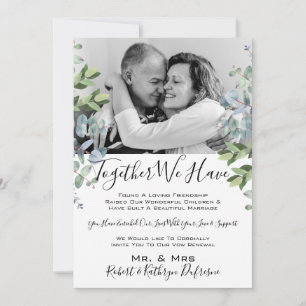 Gemeinsam haben wir w/Foto Vow Renewal Einladung