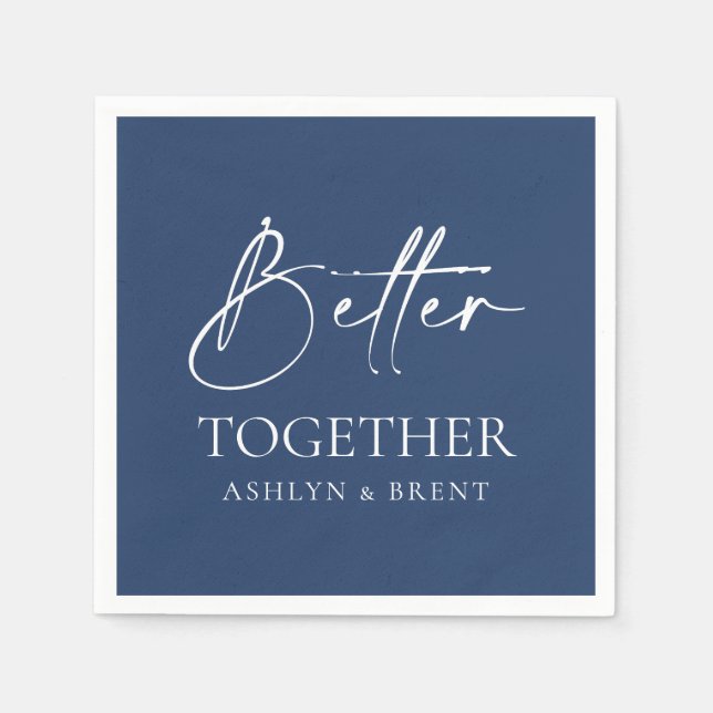 Gemeinsam Hochzeitscocktail Napkins Serviette (Vorderseite)