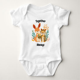 Gemeinsam immer Kangaroo und Tiger - Niedliche Tie Baby Strampler