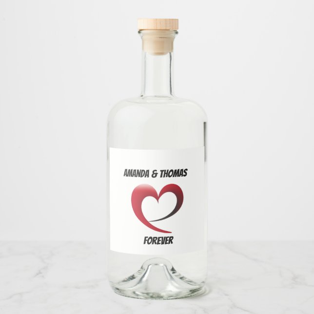 "Gemeinsam immer Personalisierte Spirituosenflasch Alkoholflaschenetikett (Vorderseite)