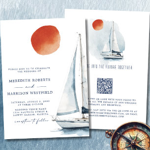 Gemeinsam in die Zukunft segeln Hochzeit Einladung