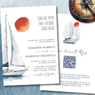 Gemeinsam in die Zukunft segeln - Nautische Hochze Einladung