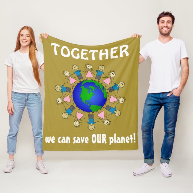 GEMEINSAM können wir unsere Niedliche Botschaft ge Fleecedecke (Beispiel)