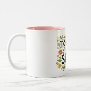 "Gemeinsam lächeln wir." Zweifarbige Tasse