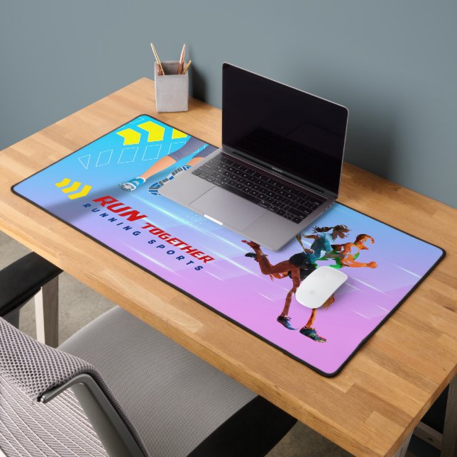 Gemeinsam laufen | Desk Mat Schreibtischunterlage (Büro 2)