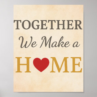 Gemeinsam machen wir eine Zuhause-Inspiration-Wand Poster