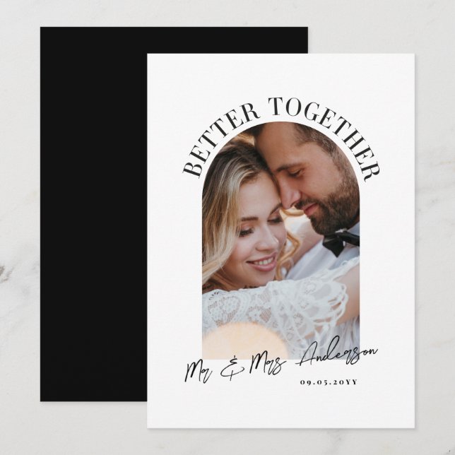 Gemeinsam März Foto Hochzeitsankündigung (Vorne/Hinten)