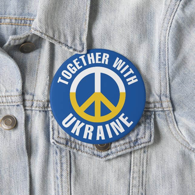 Gemeinsam mit der Ukraine Button (Beispiel)