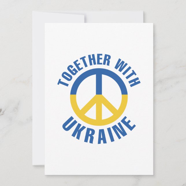 Gemeinsam mit der Ukraine Dankeskarte (Vorderseite)