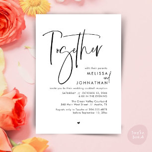 Gemeinsam mit ihren Eltern, Hochzeitsempfang Einladung