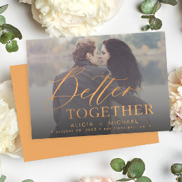 Gemeinsam Rostorange-Drehbuch Hochzeit Foto Save The Date