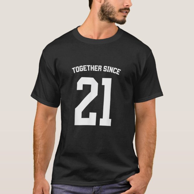 Gemeinsam Seit 2021 Verlobung Verheiratet Friends  T-Shirt (Vorderseite)