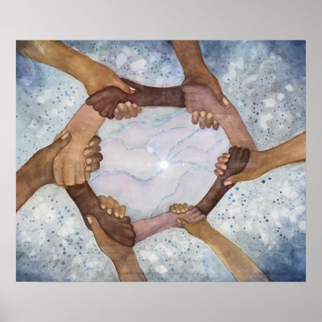 Gemeinsam sind wir ein Druck Poster (Vorne)