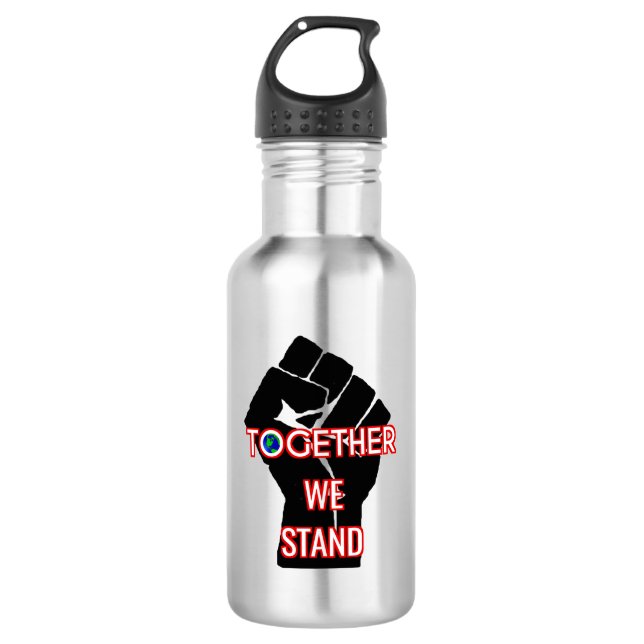 Gemeinsam stehen wir edelstahlflasche (Vorderseite)