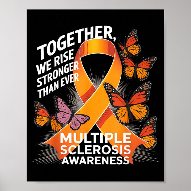 Gemeinsam steigen wir auf Multiple Sklerose-Bewuss Poster (Vorne)