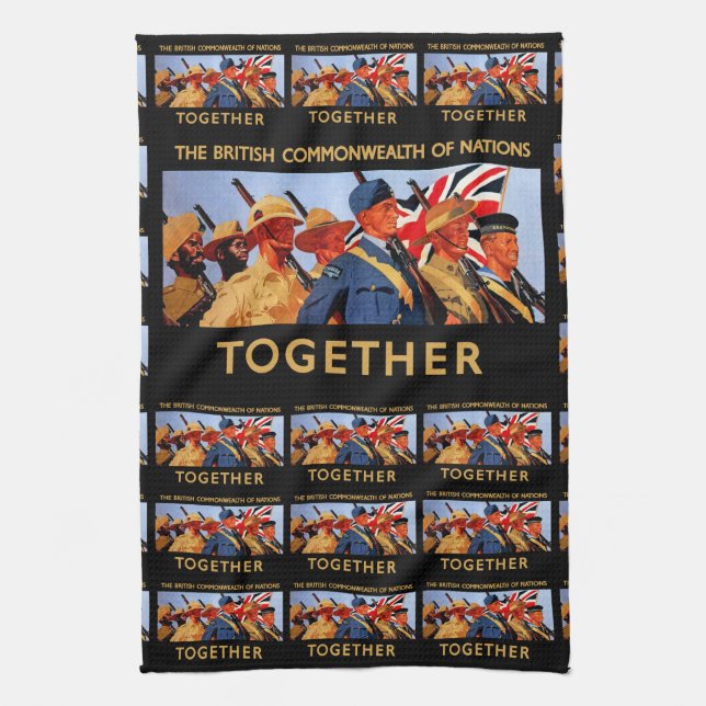 Gemeinsam ~ The British Commonwealth of Nations Geschirrtuch (Vertikal)