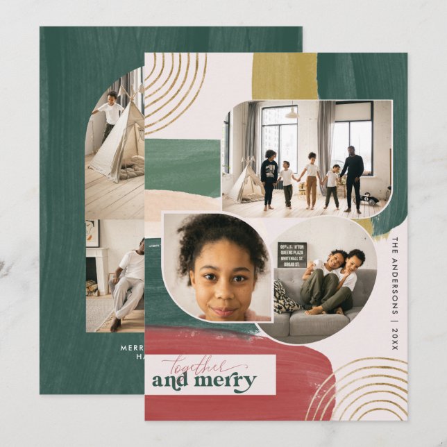 Gemeinsam und Merry | Modernes Abstraktes Foto Wei (Vorne/Hinten)