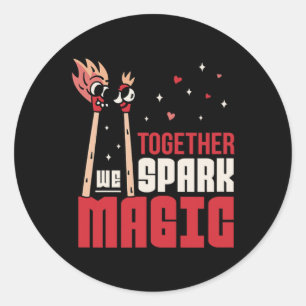 Gemeinsam verlieren wir die Liebe des Magic Couple Runder Aufkleber
