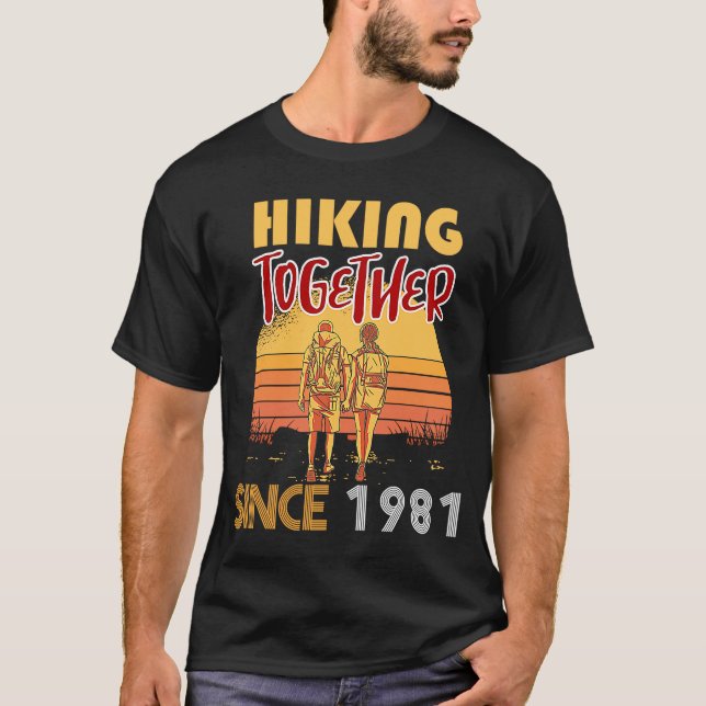 Gemeinsam wandern seit 1981 T-Shirt (Vorderseite)