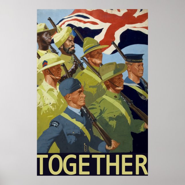 'Gemeinsam' WW2 Propaganda-Poster Poster (Vorne)