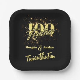 Gemeinsame Geburtstags-Doppelfeier Zweimal Spaß Pappteller