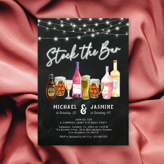 Gemeinsame Geburtstagspartei für Erwachsene Einladung