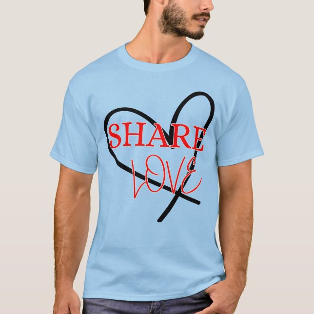 Gemeinsame Liebe Niedliche Positivgestaltung T-Shirt (Vorderseite)