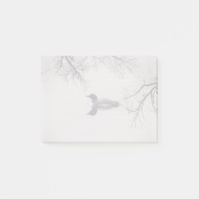 Gemeinsame Loon-Swims im Winter im Nordsee Post-it Klebezettel (Vorderseite)