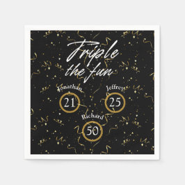 Gemeinsames Geburtstagtriple Der Spaß Serviette