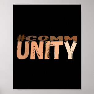 Gemeinschaft, die sich den Power der Zusammengehör Poster