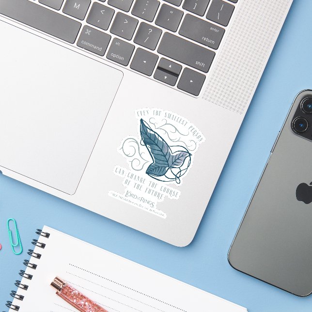 Gemeinschaft Elfisches Brosche Zitat Grafik Aufkleber (Laptop mit iPhone)