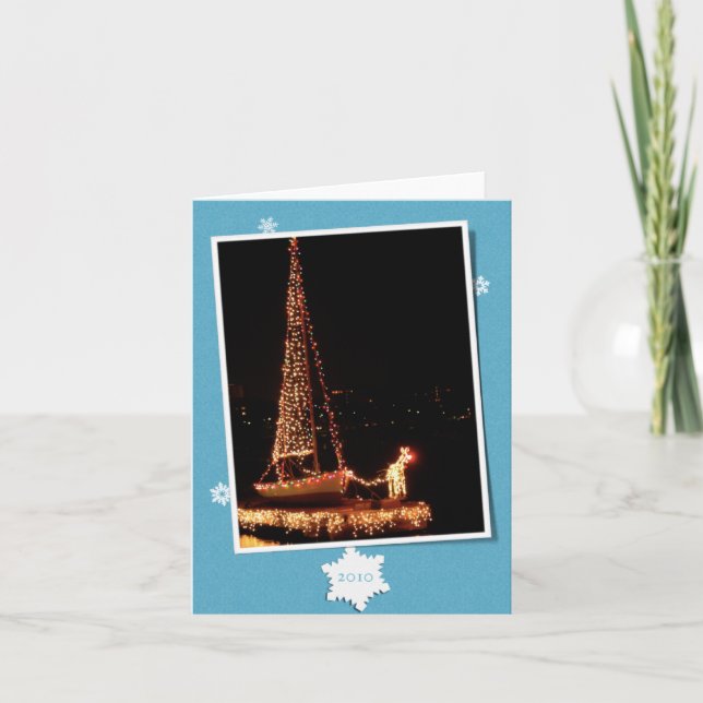 Gemeinschaftsbootfahrt Rudolph-2010 Feiertagskarte (Vorderseite)