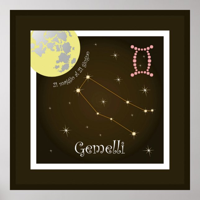 Gemelli 21 maggio al 21 giugno Poster (Vorne)