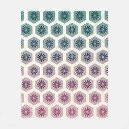 Gemetrisches Blumenmuster - Design - Pop Pastell Fleecedecke