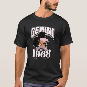 Gemini 1968 Astro Jahr Melanated Königin Afro Gött T-Shirt