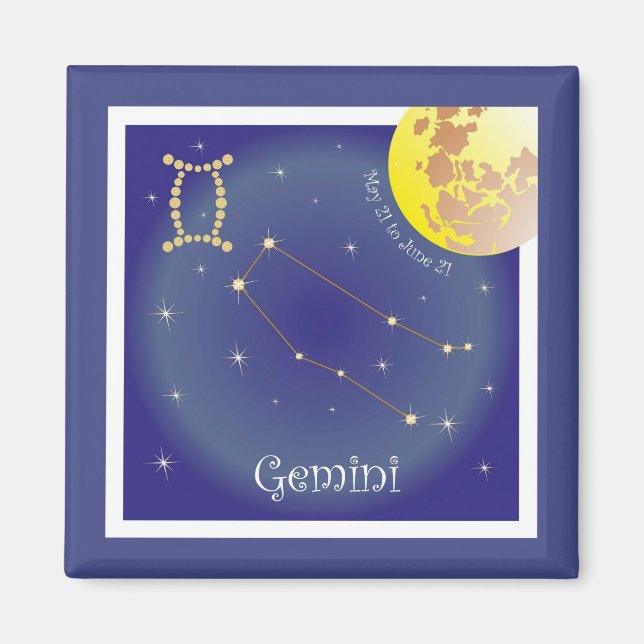 Gemini 21 Mai bis 21 Juni Magnet (Vorne)