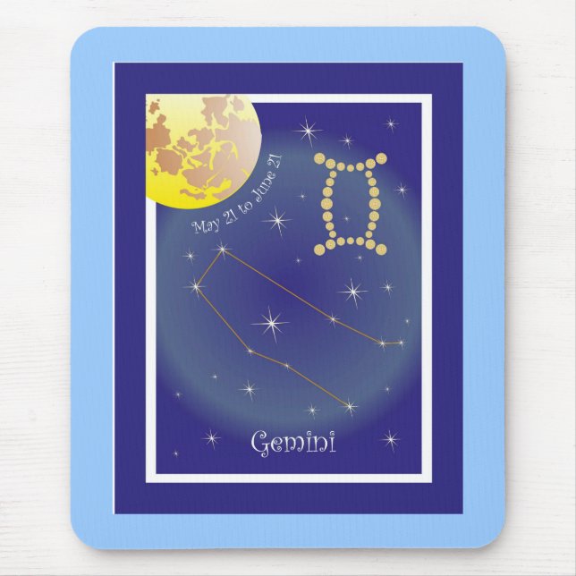 Gemini 21 Mai bis 21 Juni Mauspad (Vorne)