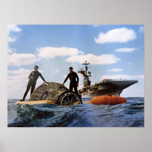 Gemini 6A Splashdown & Erholung Poster