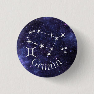 Gemini-Abzeichen, Zodiac-Horoskop-Abzeichen Button