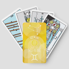 Gemini Astrologie Zodiac Sign Foto Custom Geburtst Spielkarten