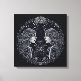 Gemini Astrologisches Zeichen vom 21. Mai bis 20. Leinwanddruck