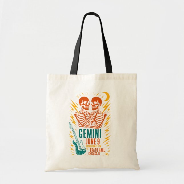 Gemini at Erato Hall: Twin-Skeleton Punk Concert Tragetasche (Vorne)